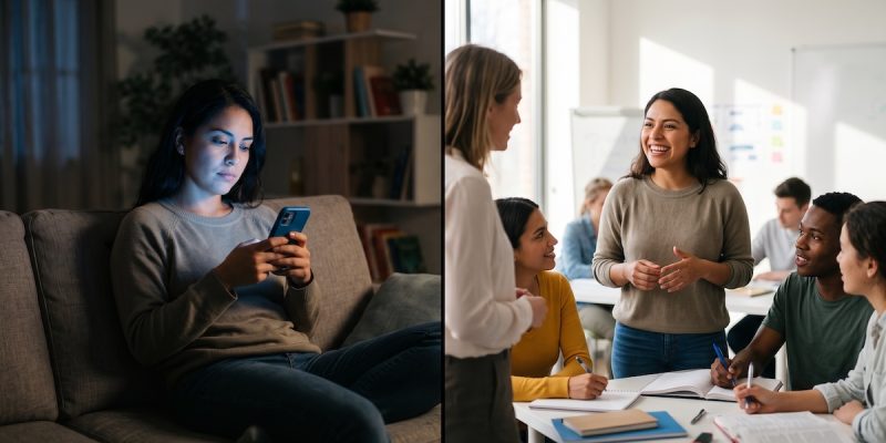 Duolingo vs. Academia de Idiomas: ¿Cuál es Mejor en 2026?